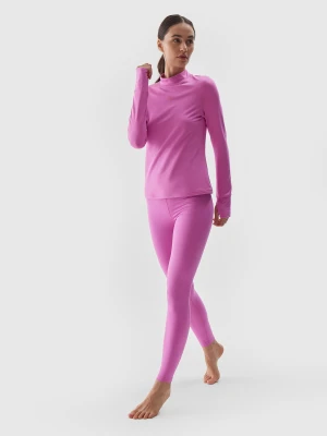 4F Bielizna termiczna drapana (dół) damska - różowa XL