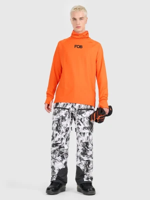 4F Bielizna termiczna ocieplana (góra) męska - pomarańczowa XL