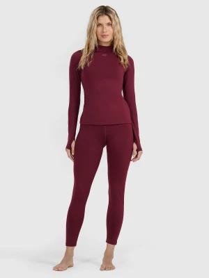 4F Bielizna termiczna ocieplana (dół) damska - burgundowa L