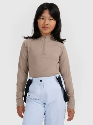 4F Bielizna termiczna ocieplana (góra) dziecięca - brązowa 134/140 (8-10 lat)