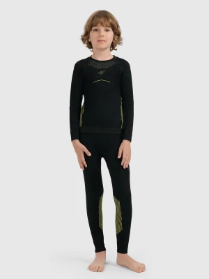 4F Bielizna termoaktywna bezszwowa komplet chłopięca - czarna 128/134 (7-9 lat)