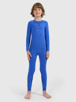 4F Bielizna termoaktywna bezszwowa komplet chłopięca - niebieska 140/146 (9-11 lat)