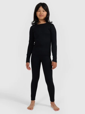 4F Bielizna termoaktywna bezszwowa komplet dziewczęca - czarna 128/134 (7-9 lat)