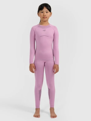 4F Bielizna termoaktywna bezszwowa komplet dziewczęca - różowa 128/134 (7-9 lat)