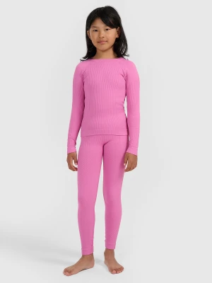 4F Bielizna termoaktywna bezszwowa komplet dziewczęca - różowa 152/158 (11-13 lat)