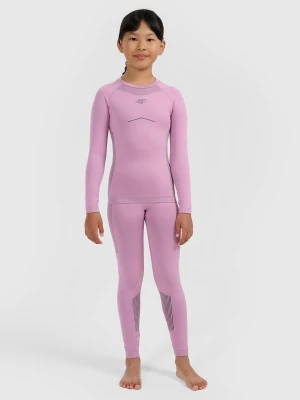 4F Bielizna termoaktywna bezszwowa komplet dziewczęca - różowa 164 (13-14 lat)