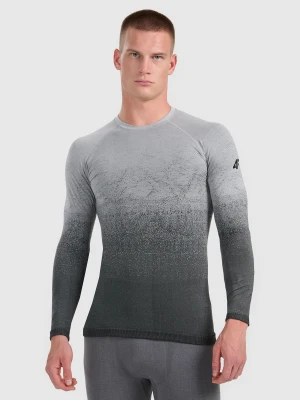 4F Bielizna termoaktywna bezszwowa z wełną merino (góra) męska - szara S/M