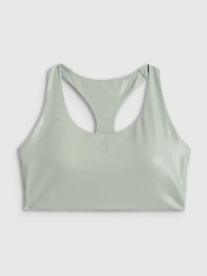 4F Biustonosz do jogi z niskim wsparciem damski - miętowy M