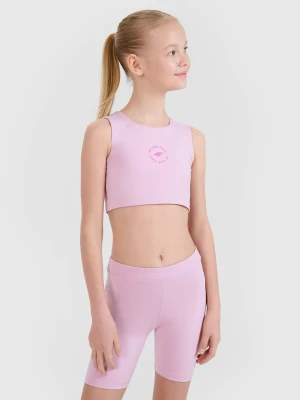 4F Biustonosz sportowy szybkoschnący dziewczęcy - różowy 158/164 (12-14 lat)