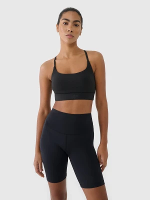 4F Biustonosz treningowy z niskim wsparciem - czarny M