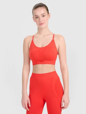 4F Biustonosz treningowy z niskim wsparciem - czerwony M/L