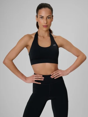 4F Biustonosz treningowy z niskim wsparciem damski - czarny L