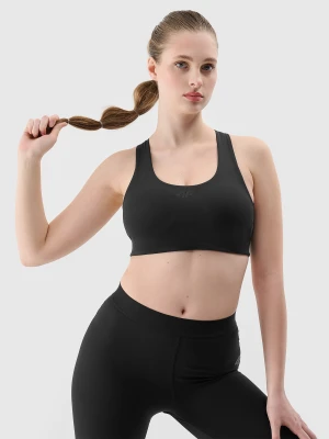 4F Biustonosz treningowy z niskim wsparciem damski - czarny S