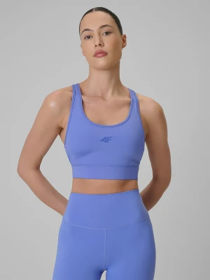 4F Biustonosz treningowy z niskim wsparciem damski - niebieski L