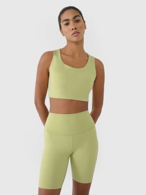 4F Biustonosz treningowy z niskim wsparciem damski - zielony S