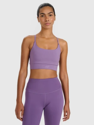 4F Biustonosz treningowy z niskim wsparciem - różowy XS