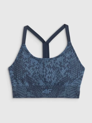 4F Biustonosz treningowy z niskim wsparciem - turkusowy M/L