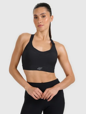 4F Biustonosz treningowy z wysokim wsparciem - czarny L