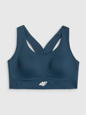 4F Biustonosz treningowy z wysokim wsparciem damski - turkusowy XL