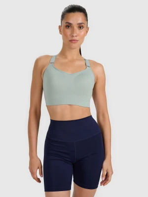 4F Biustonosz treningowy z wysokim wsparciem - zielony S
