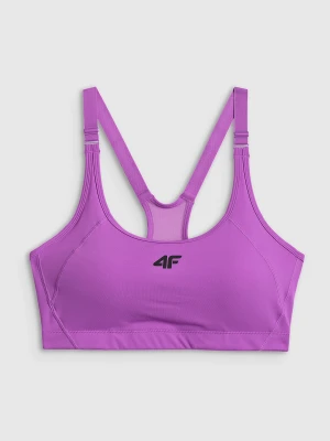 4F Biustonosz treningowy ze średnim wsparciem damski - różowy S
