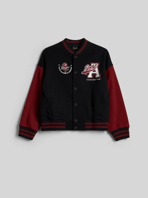 4F Bluza bomberka chłopięca - czarna 128 (7-8 lat)
