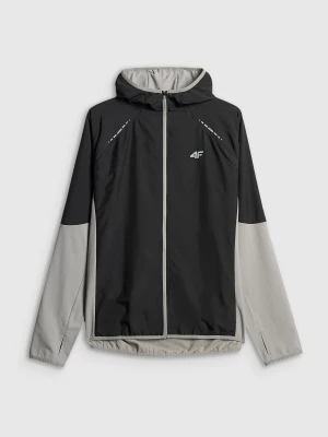 4F Bluza do biegania regular z kapturem męska - szara XL