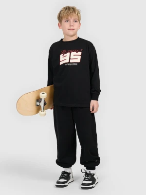 4F Bluza dresowa loose bez kaptura chłopięca - czarna 146/152 (10-12 lat)