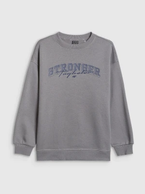 4F Bluza dresowa loose bez kaptura chłopięca - szara 158/164 (12-14 lat)