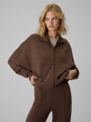 4F Bluza dresowa loose bez kaptura damska - brązowa XL