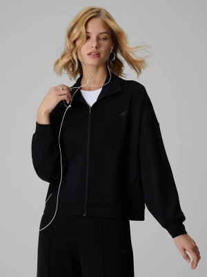 4F Bluza dresowa loose bez kaptura damska - czarna XL