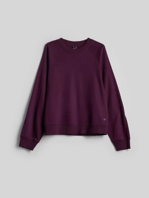 4F Bluza dresowa loose bez kaptura damska - fioletowa M