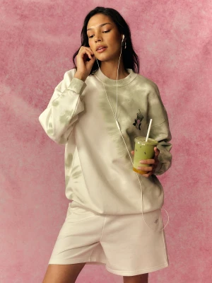 4F Bluza dresowa loose bez kaptura damska - zielona S