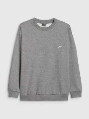 4F Bluza dresowa loose bez kaptura dziewczęca - szara 146/152 (10-12 lat)