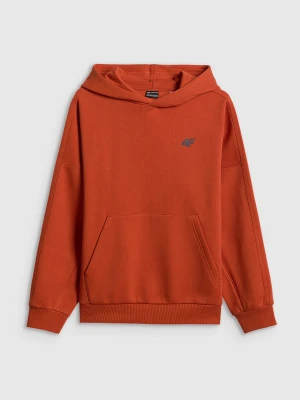 4F Bluza dresowa loose z kapturem chłopięca - pomarańczowa 134/140 (8-10 lat)