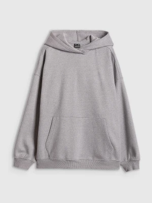 4F Bluza dresowa loose z kapturem damska - szara S