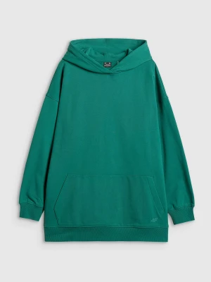 4F Bluza dresowa loose z kapturem damska - zielona M