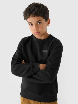 4F Bluza dresowa nierozpinana bez kaptura chłopięca - czarna 140 (9-10 lat)