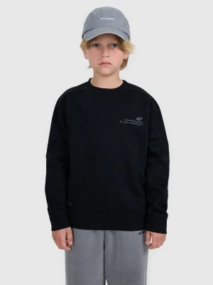 4F Bluza dresowa nierozpinana bez kaptura chłopięca - czarna 146 (10-11 lat)