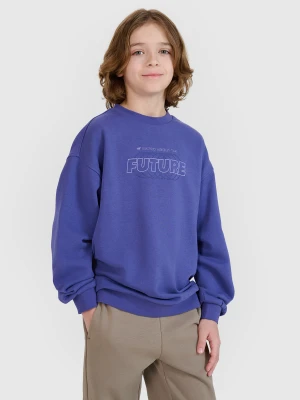 4F Bluza dresowa nierozpinana bez kaptura chłopięca - fioletowa 152 (11-12 lat)