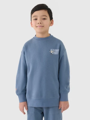 4F Bluza dresowa nierozpinana bez kaptura chłopięca - granatowa 164 (13-14 lat)