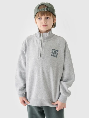 4F Bluza dresowa nierozpinana bez kaptura chłopięca - szara 122 (6-7 lat)