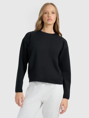 4F Bluza dresowa nierozpinana bez kaptura damska - czarna S