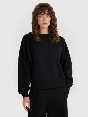 4F Bluza dresowa nierozpinana bez kaptura damska - czarna M
