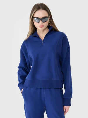 4F Bluza dresowa nierozpinana bez kaptura damska - granatowa XL