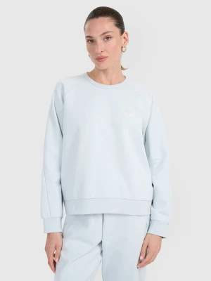 4F Bluza dresowa nierozpinana bez kaptura damska - niebieska M