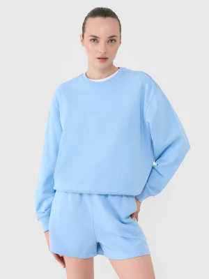 4F Bluza dresowa nierozpinana bez kaptura damska - niebieska XL