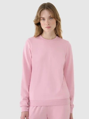 4F Bluza dresowa nierozpinana bez kaptura damska - różowa L