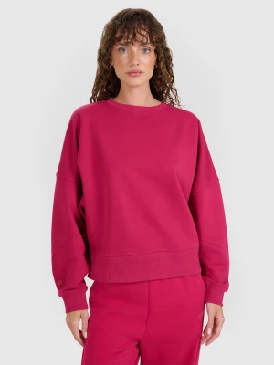 4F Bluza dresowa nierozpinana bez kaptura damska - różowa XS