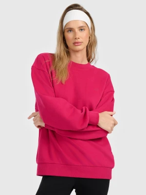 4F Bluza dresowa nierozpinana bez kaptura damska - różowa S